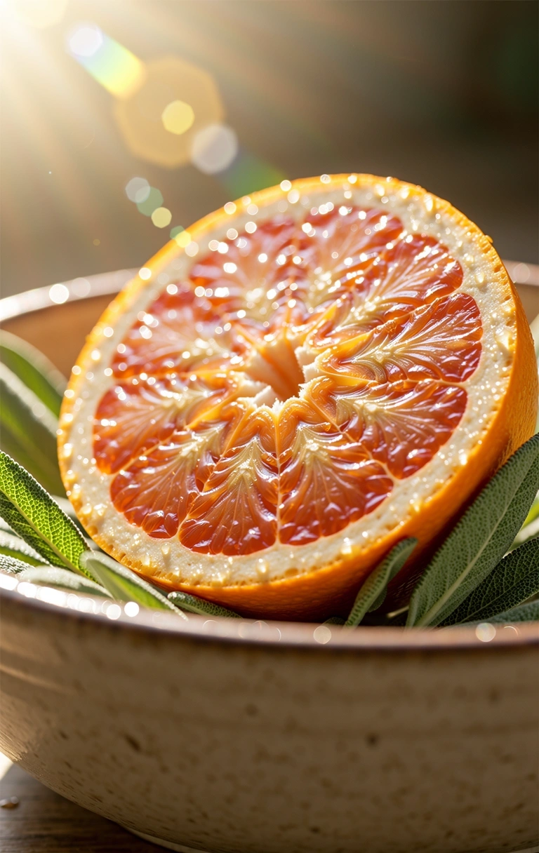 Sveži citrusi i začinsko bilje pod jutarnjim suncem